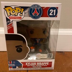 Pop mbappe Figure with Blue and Red